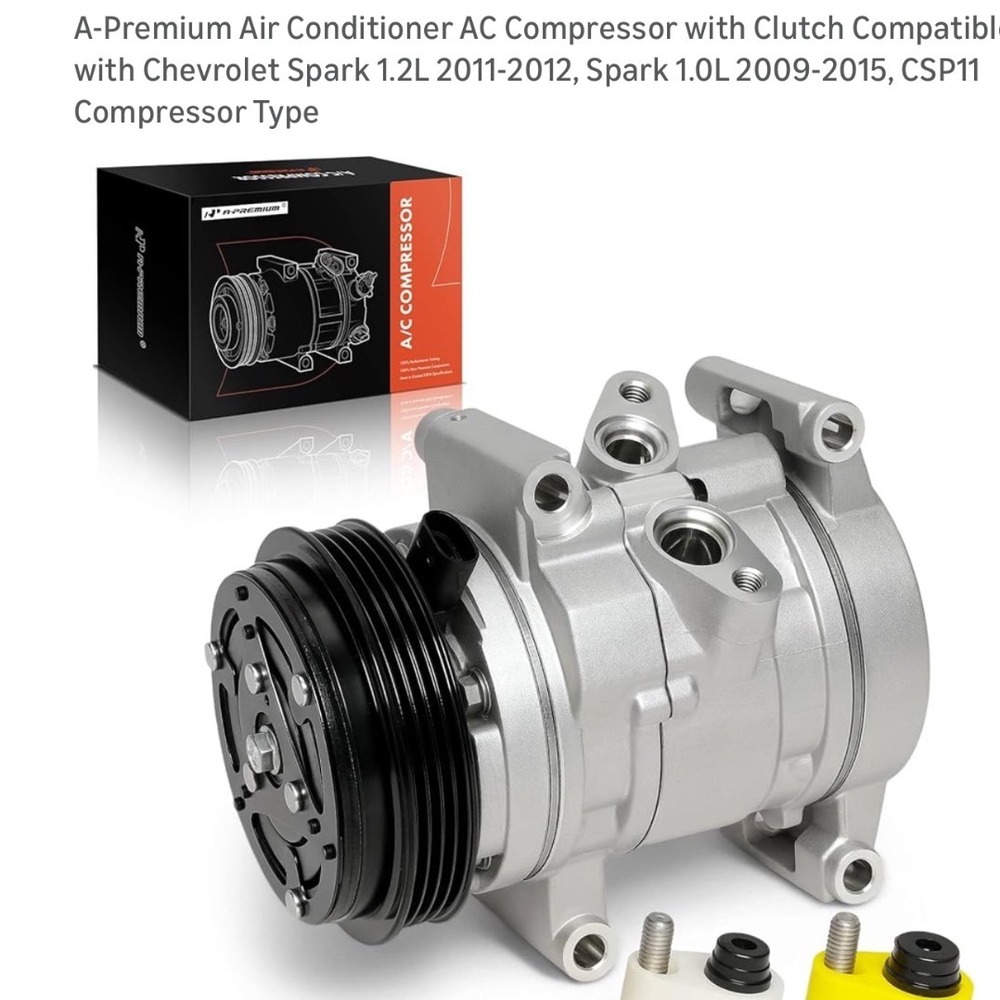 AC Compressor with Clutch for Chevy Spark 1.2L 2011-2012 1.0L